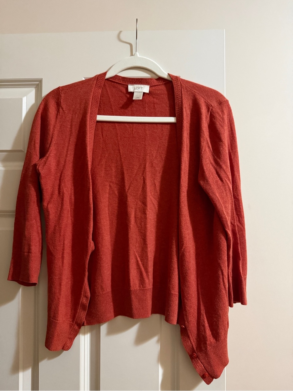 LOFT Open-Front Cardigan Sweater - Rust